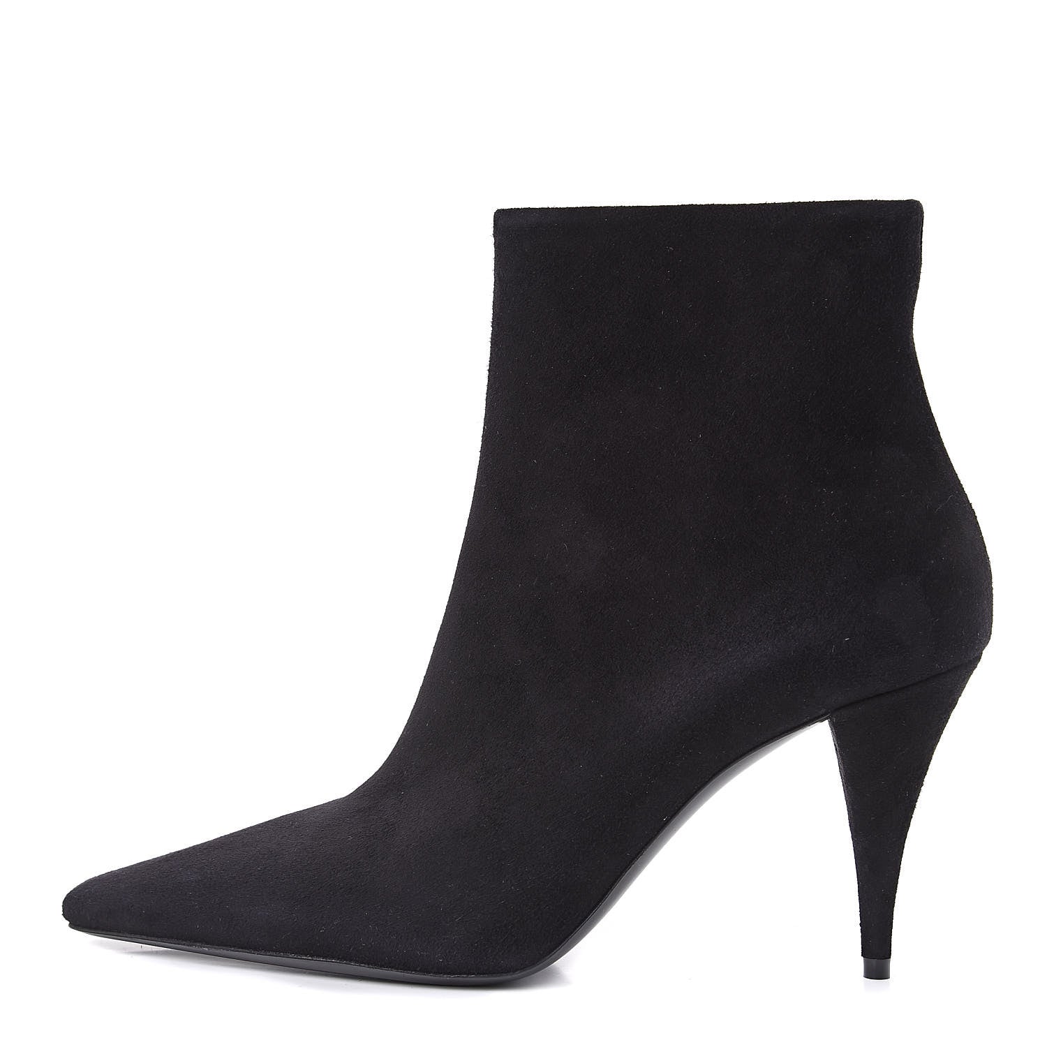 Saint Laurent Suede Kiki Ankle 85 Zip Boot 39 Black 1 of 9