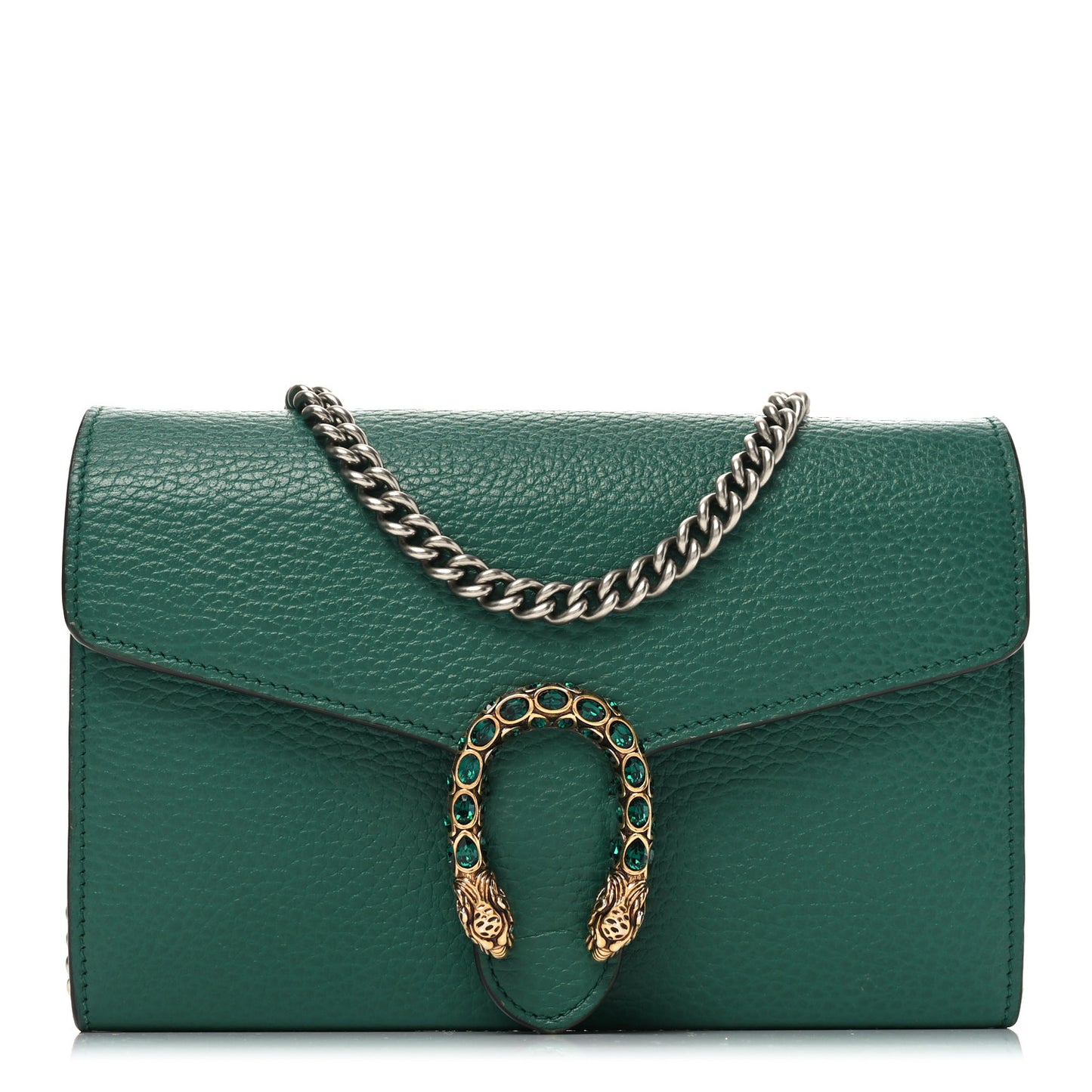 Calfskin Mini Dionysus Chain Wallet Emerald