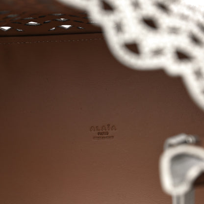 Alaia Calfskin Laser Cut Mina 32 Bag Blanc Optique 9 of 10