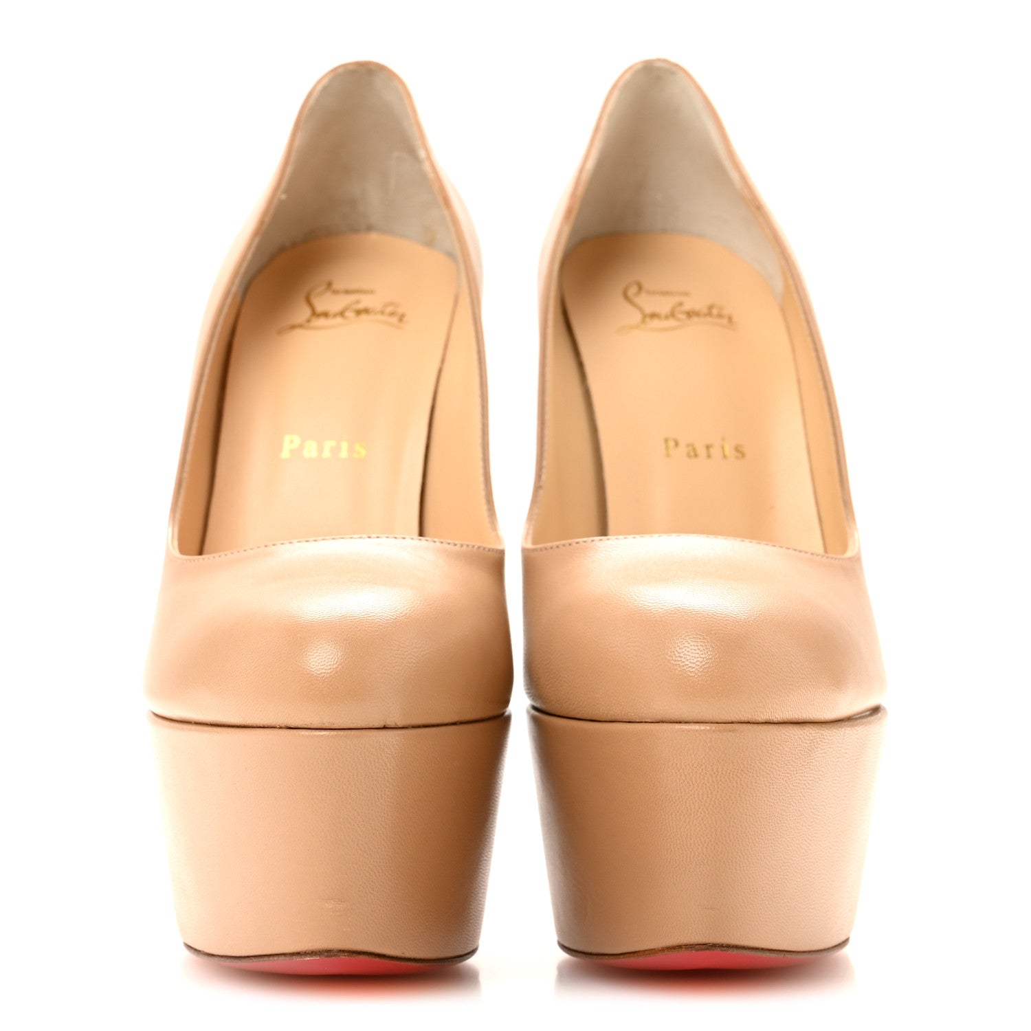 Christian Louboutin Kid Dolly 160 Pumps 38 Nude 3 of 9