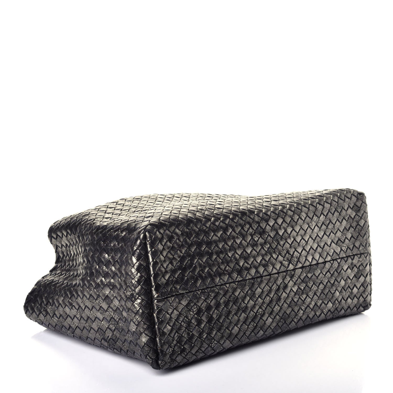 Bottega Veneta Metallic Nappa Intrecciato Medium Moon Cabat 4 of 8