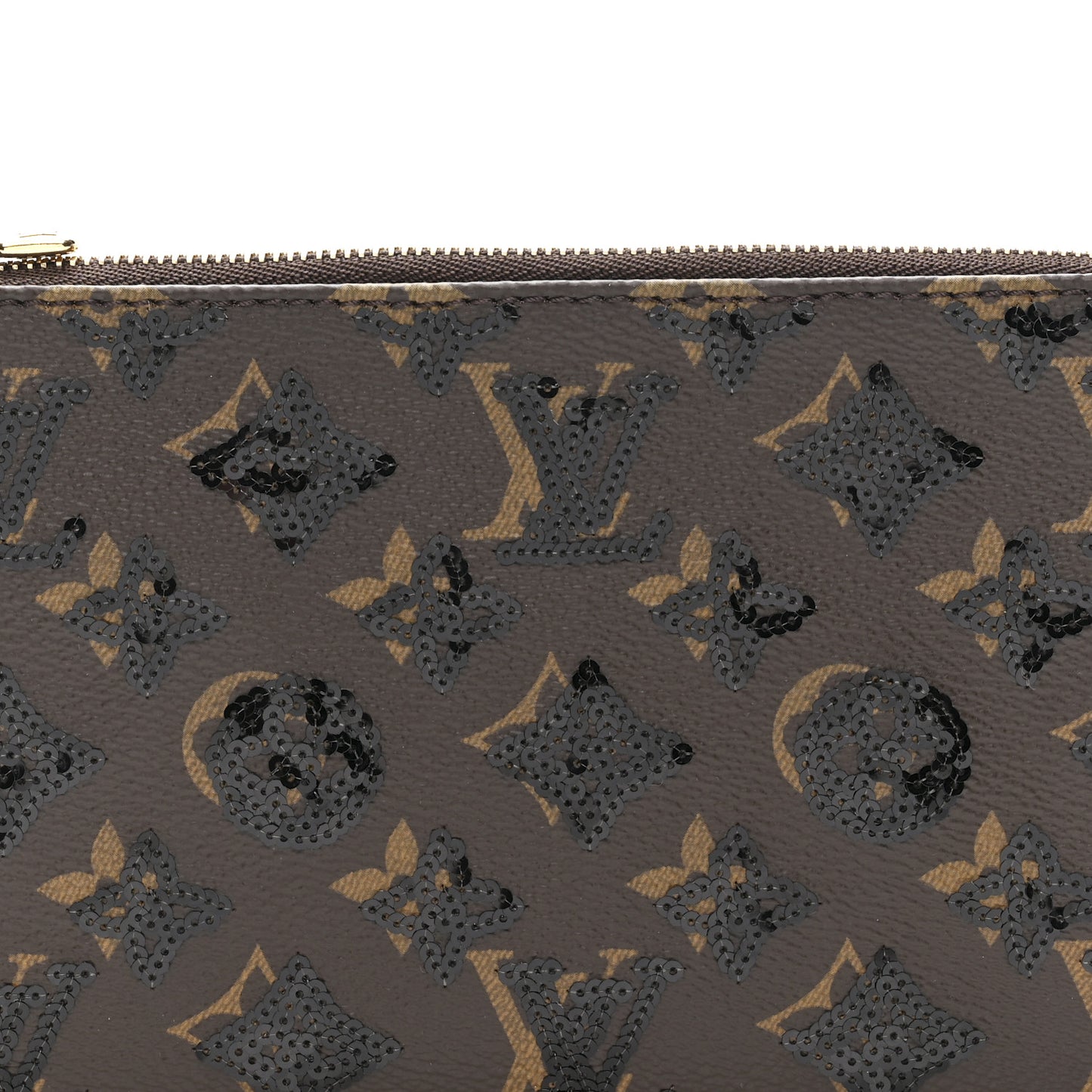 Monogram Sequins Pochette Accessories Black