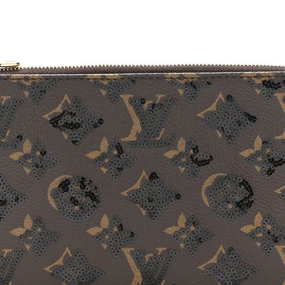 Louis Vuitton Monogram Sequins Pochette Accessories Black 7 of 10