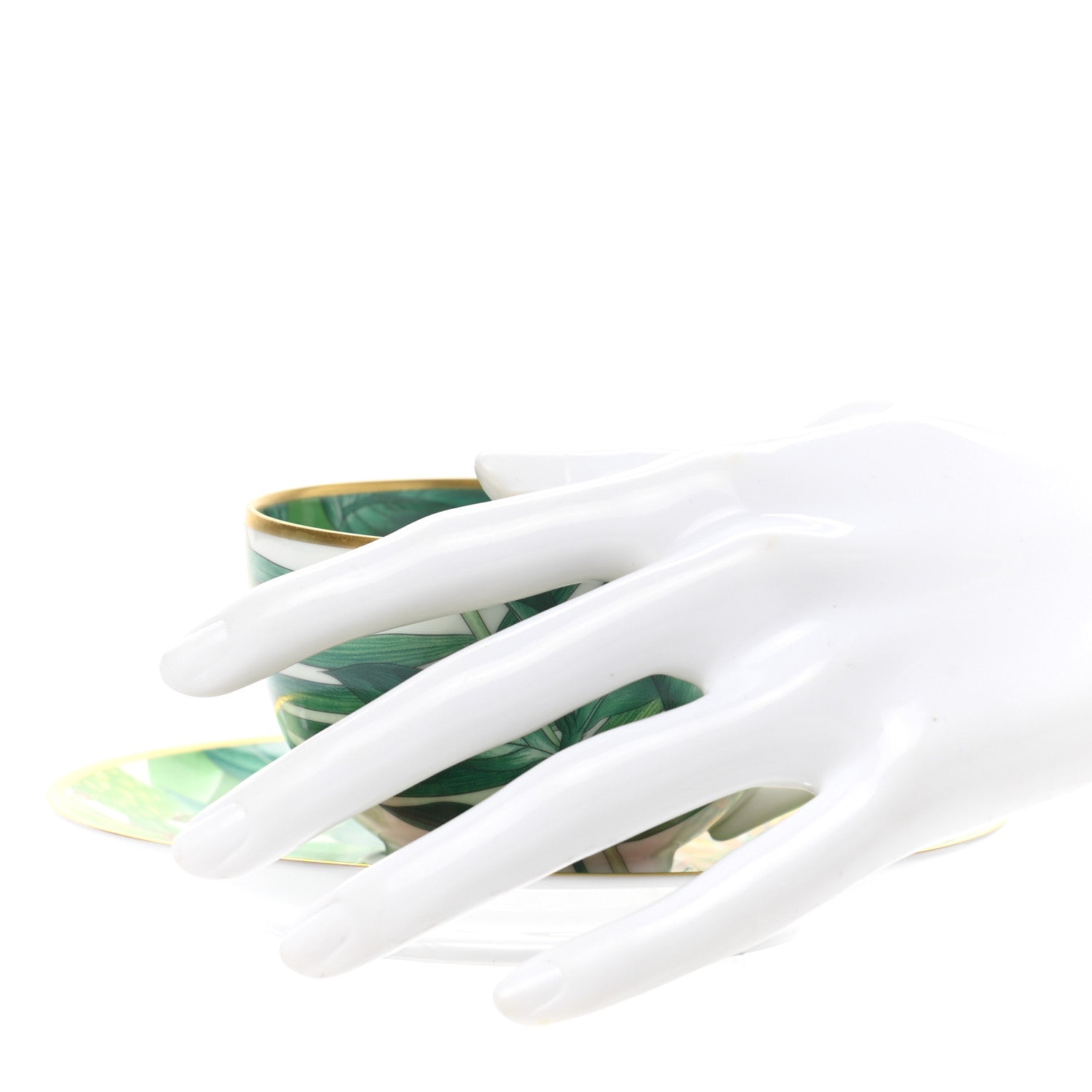 Hermes Porcelain Passifolia Tea Cup And Saucer 2 of 10