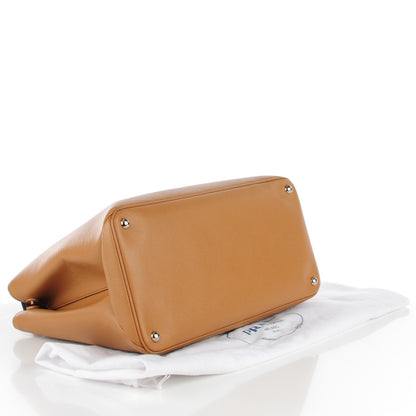 Prada Saffiano Cuir Twin Tote Caramello 4 of 10