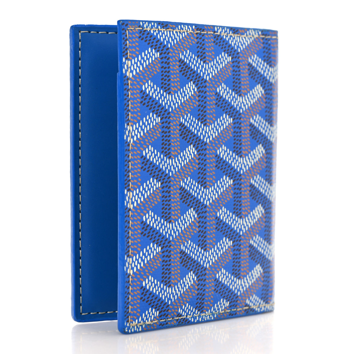 Goyardine Saint Marc Folding Card Case Sky Blue
