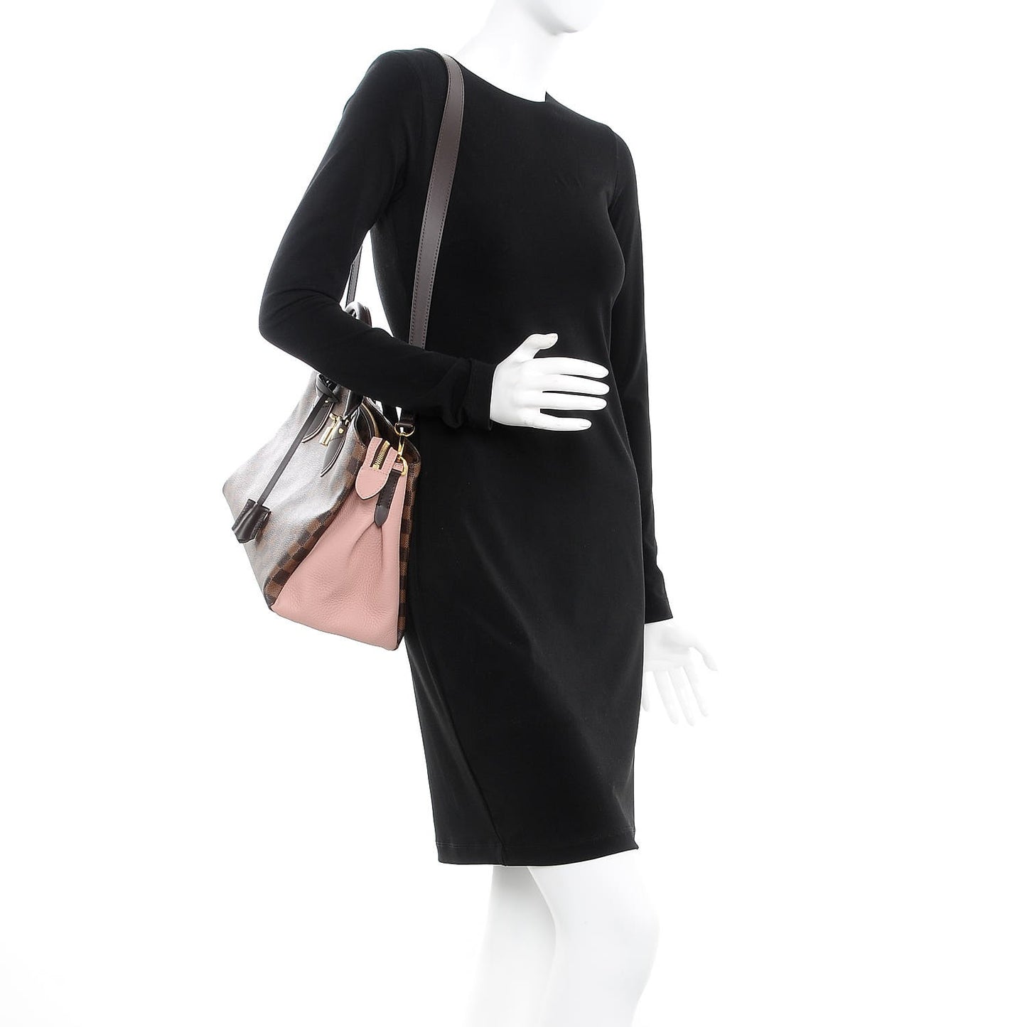 Cuir Taurillon Damier Ebene Normandy Magnolia