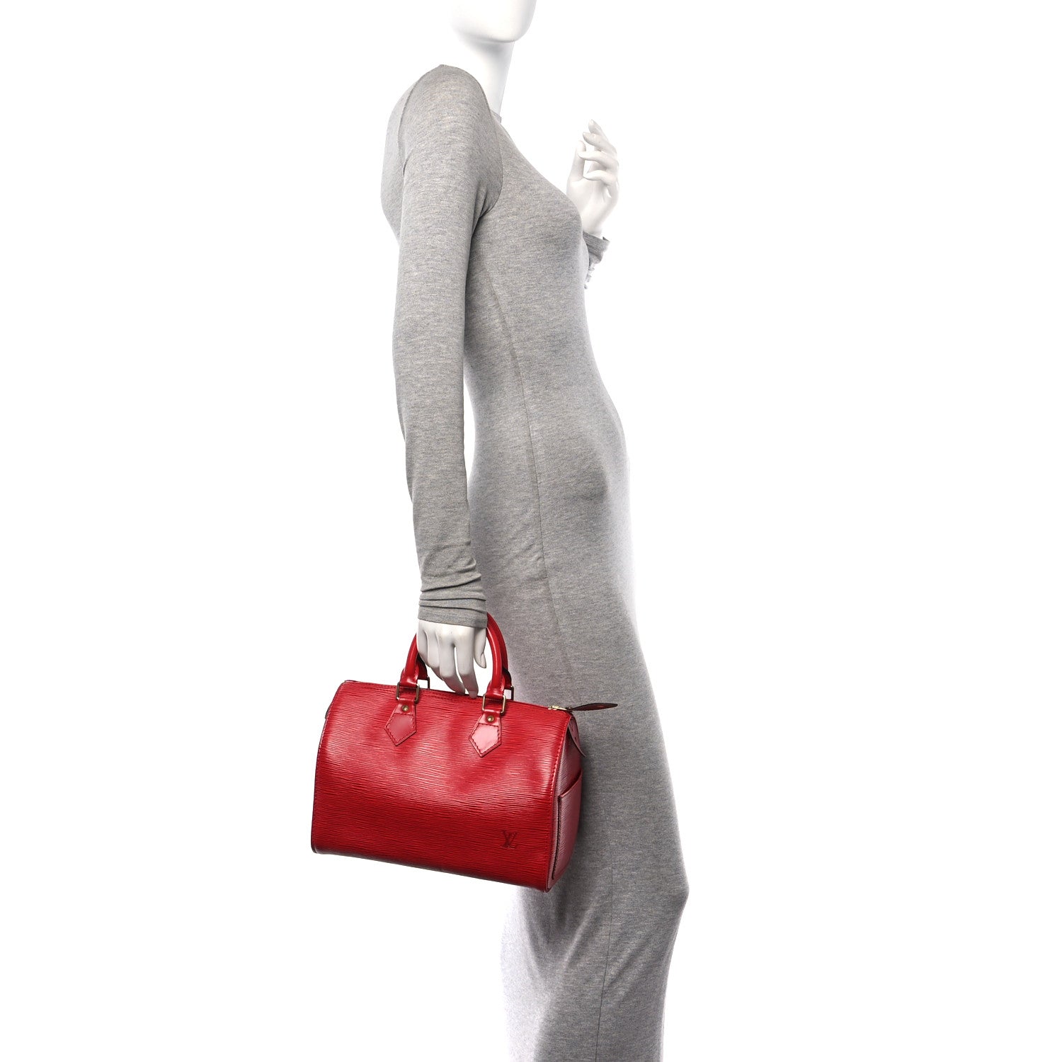 Louis Vuitton Epi Speedy 25 Castillan Red 2 of 11