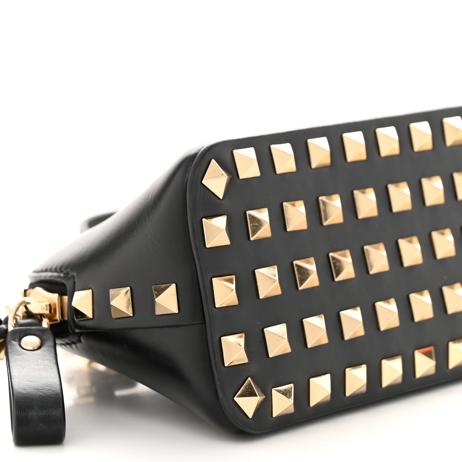 Valentino Garavani Smooth Calfskin Rockstud East West Crossbody Clutch Bag Black 8 of 11