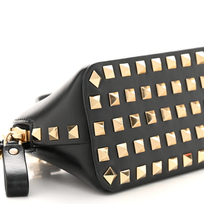 Valentino Garavani Smooth Calfskin Rockstud East West Crossbody Clutch Bag Black 8 of 11