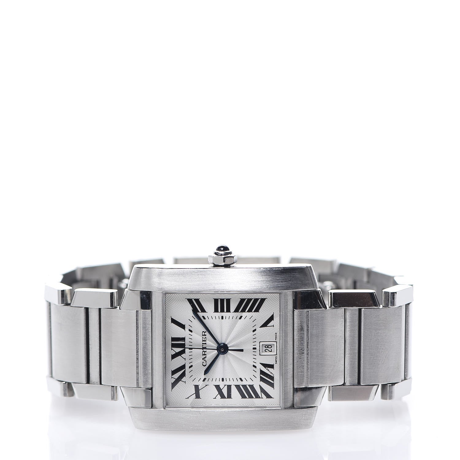 Cartier Stainless Steel 28mm Tank Francaise Automatic Watch 2 of 6