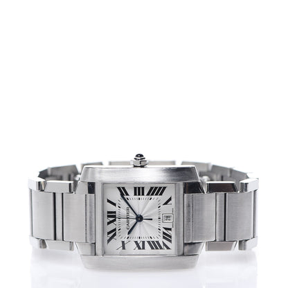 Cartier Stainless Steel 28mm Tank Francaise Automatic Watch 2 of 6
