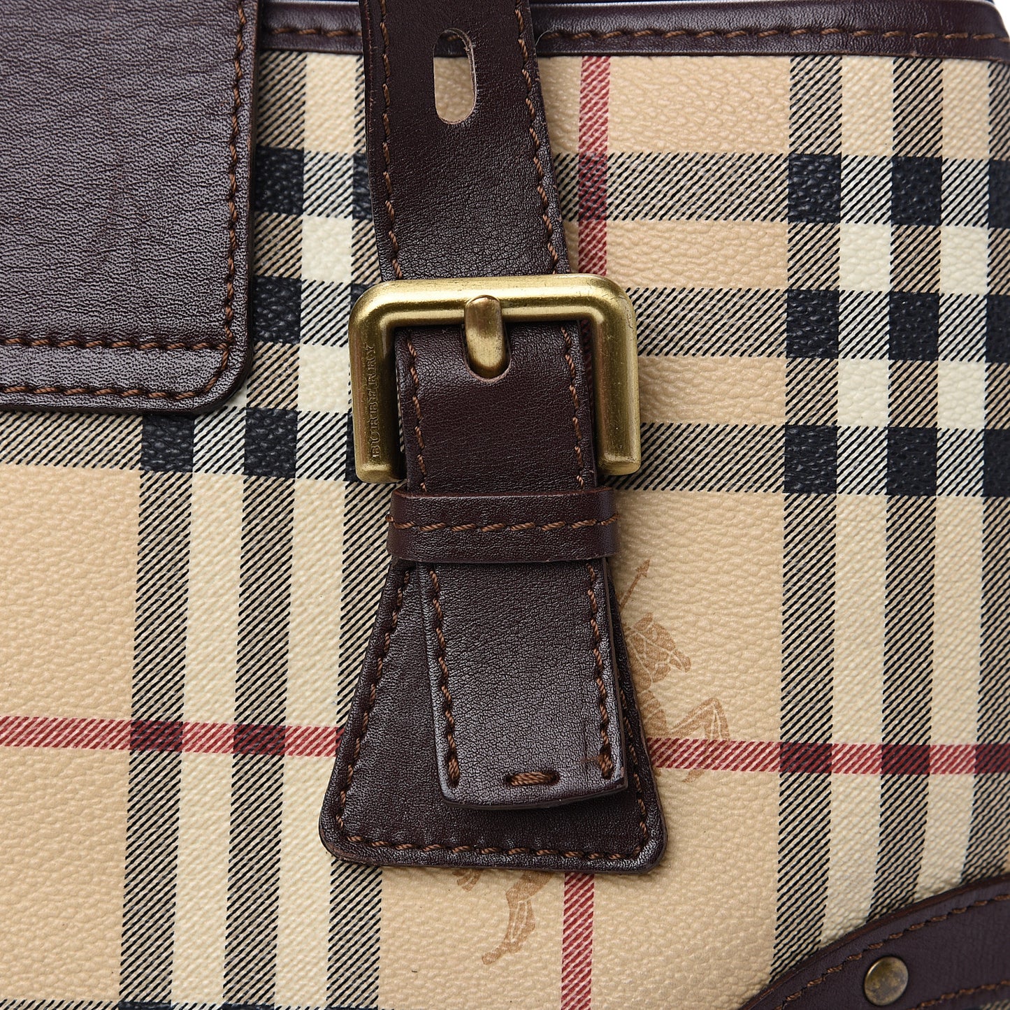 Haymarket Check Buckle Satchel Chocolate