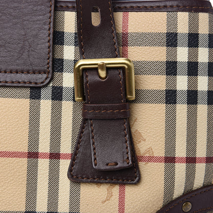 Burberry Haymarket Check Buckle Satchel Chocolate 11 of 14