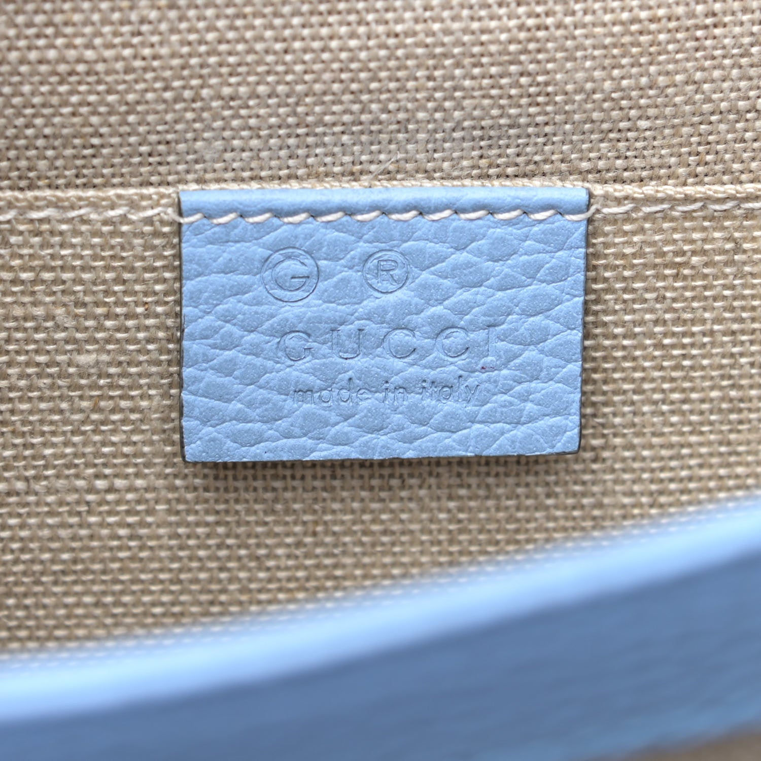 Gucci Dollar Calfskin Small Interlocking G Shoulder Bag Mineral Blue 7 of 9