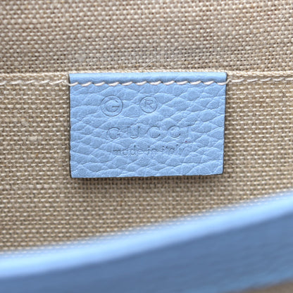 Gucci Dollar Calfskin Small Interlocking G Shoulder Bag Mineral Blue 7 of 9