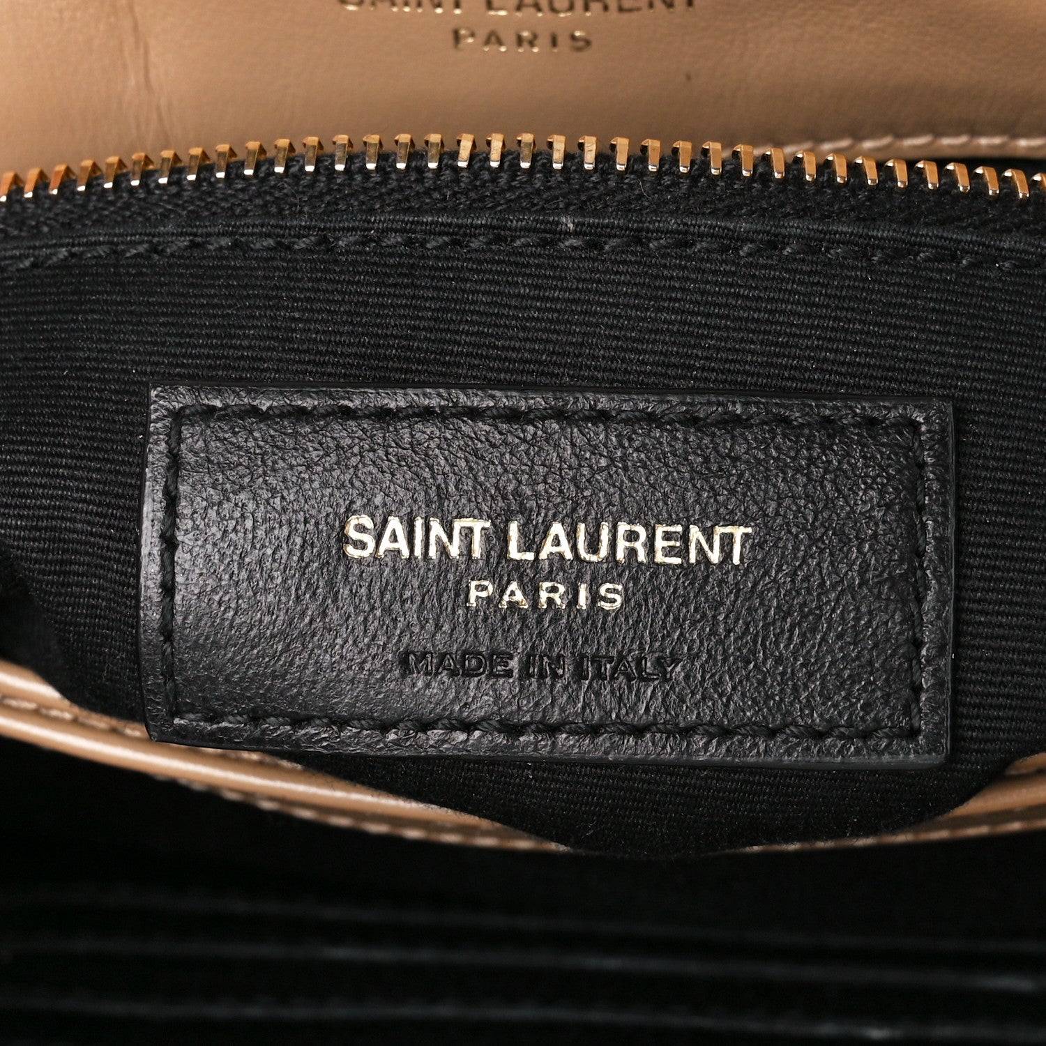Saint Laurent Calfskin Y Quilted Monogram Toy Loulou Crossbody Bag Dark Beige 7 of 11