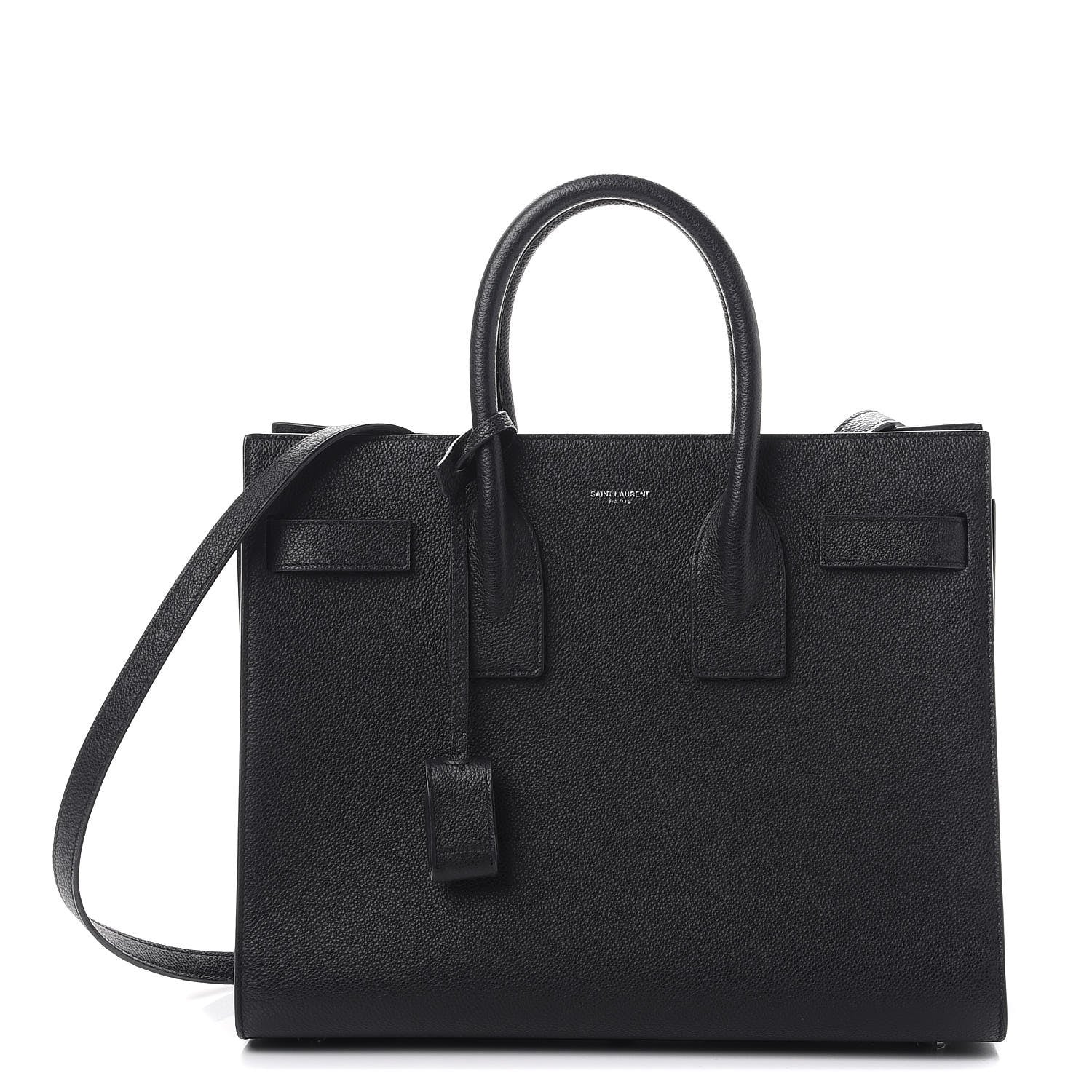 Saint Laurent Grained Calfskin Small Sac De Jour Black 1 of 13