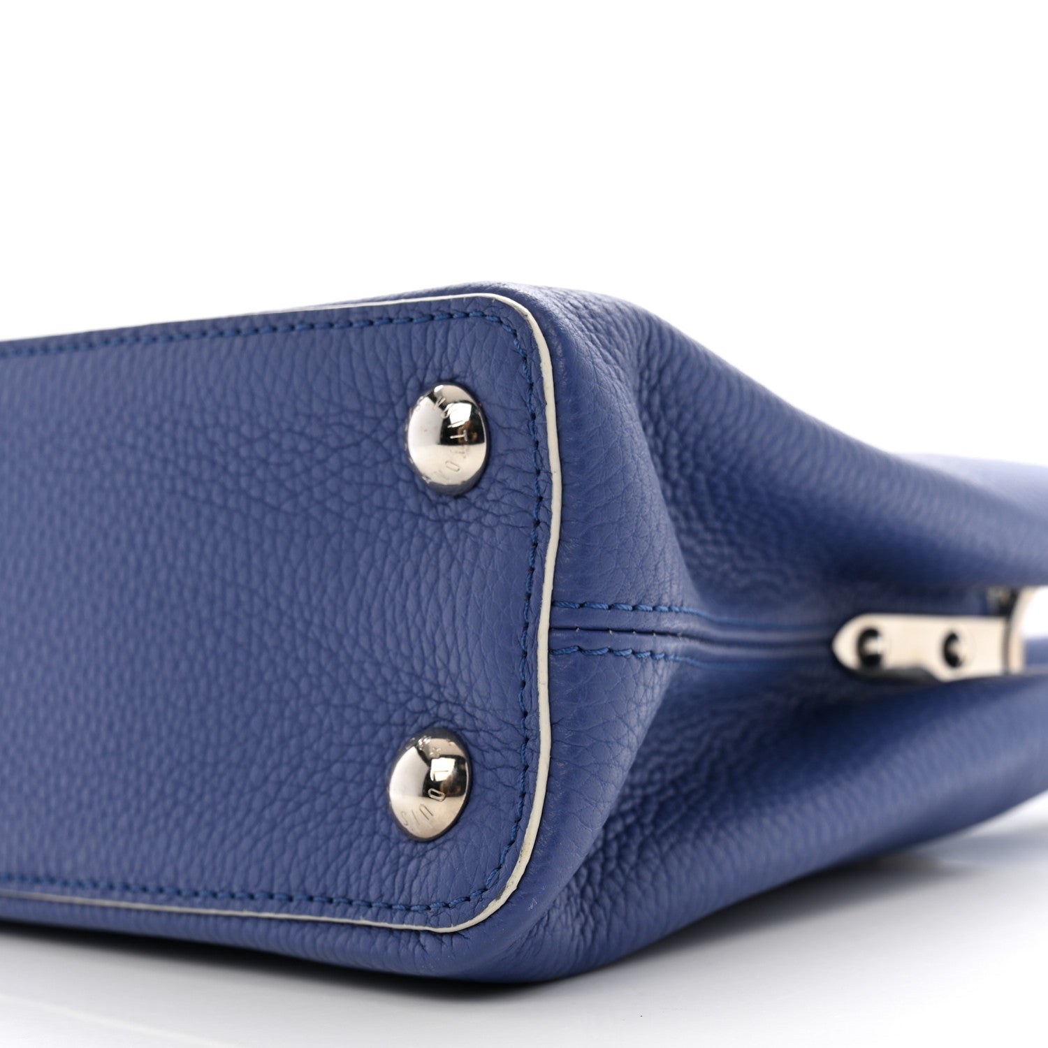 Louis Vuitton Taurillon Capucines BB Blue 10 of 12