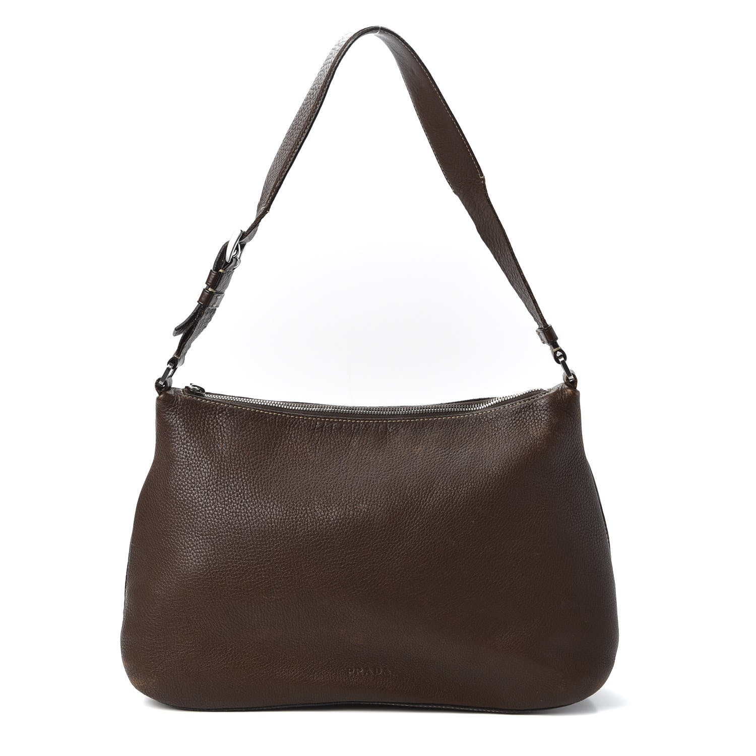 Prada Vitello Daino Shoulder Bag Bruciato 1 of 11
