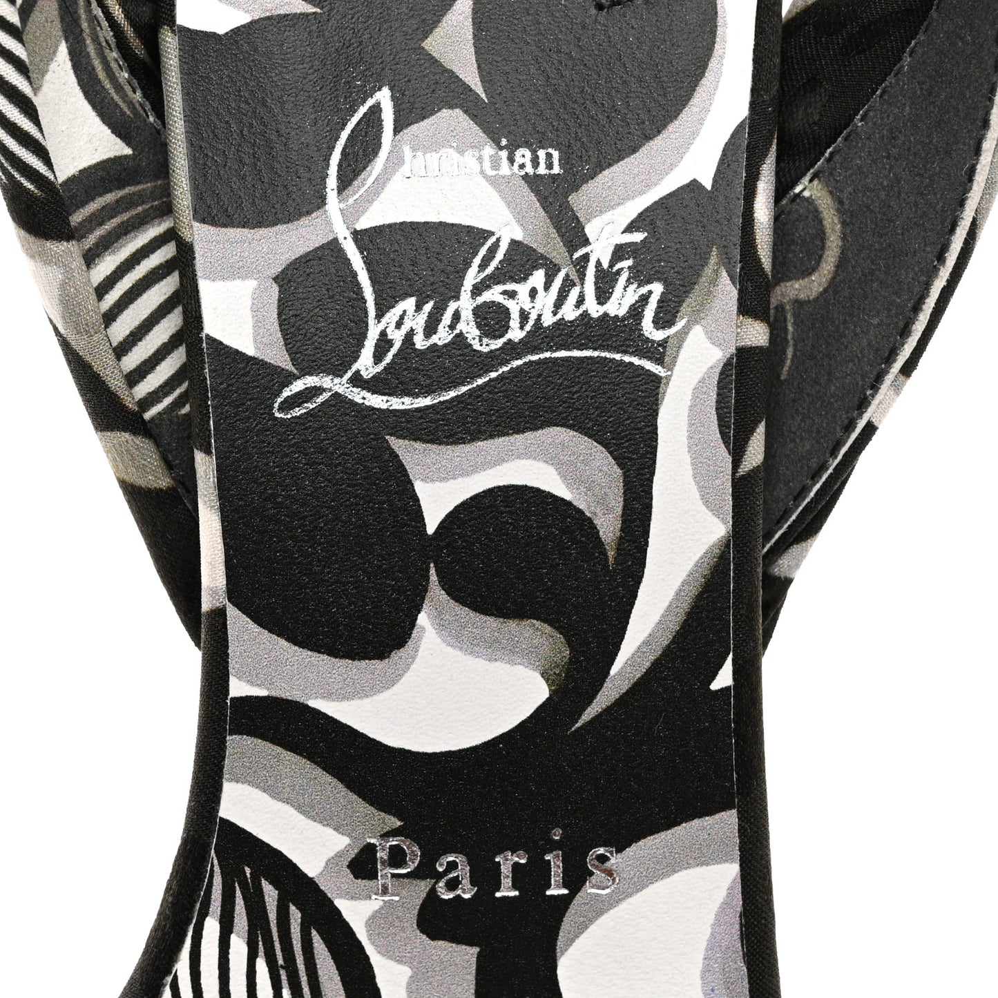 Crepe Satin Du Desert 100 Ankle Wrap Sandals 37.5 Black White