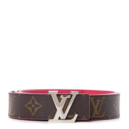 Louis Vuitton Monogram 30mm LV Initiales Reversible Belt 90 36 Fuchsia 1 of 6