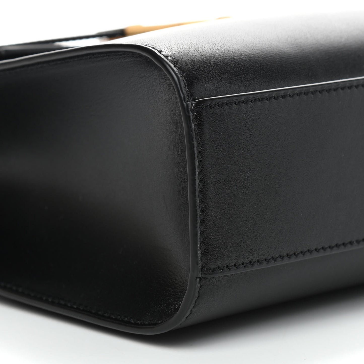 Smooth Calfskin Manhattan Shoulder Bag Black