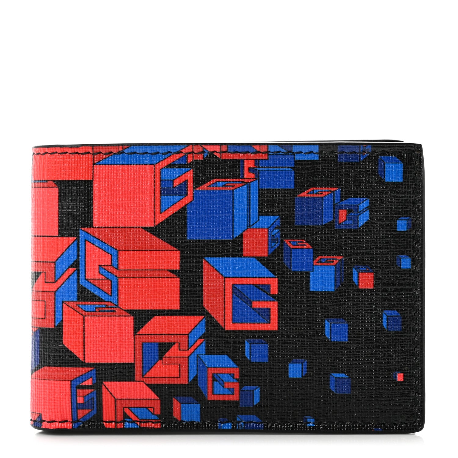 Gucci Calfskin Square G Space Print Bi-Fold Wallet Black 1 of 6