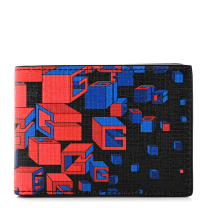 Gucci Calfskin Square G Space Print Bi-Fold Wallet Black 1 of 6
