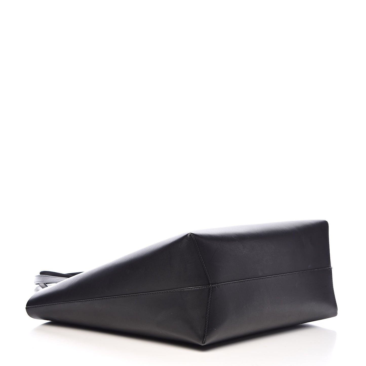 Calfskin Large Shopping Tote Black Flamma