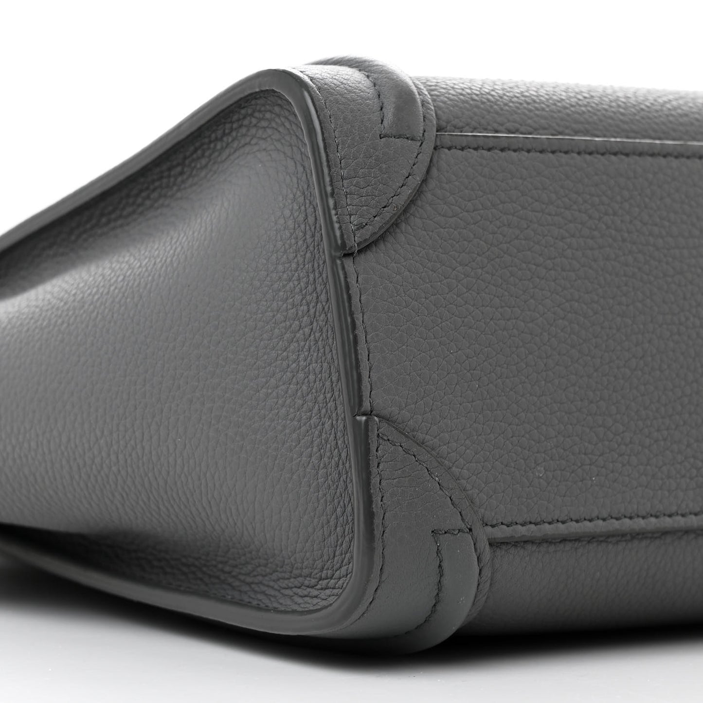 Drummed Calfskin Nano Luggage Kohl