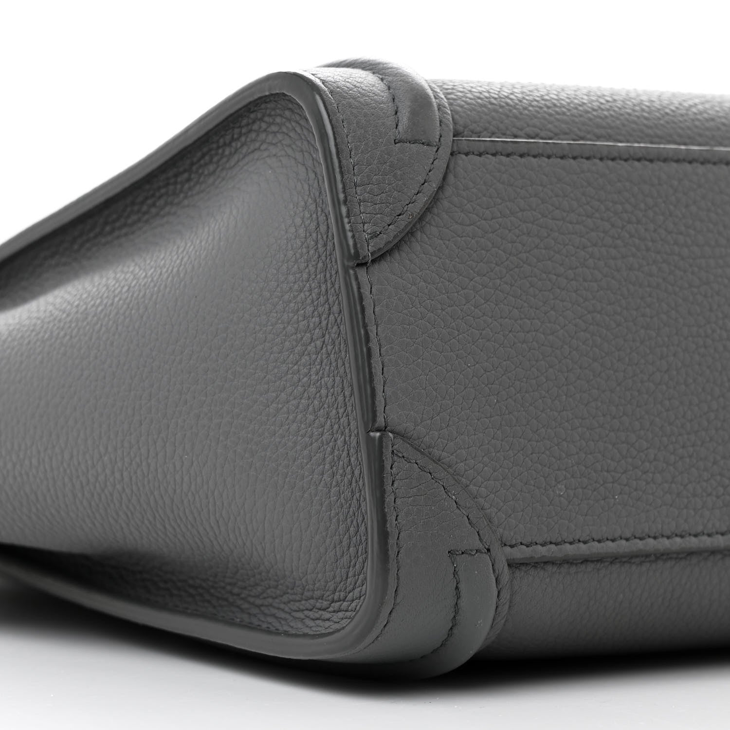 Celine Drummed Calfskin Nano Luggage Kohl 9 of 14