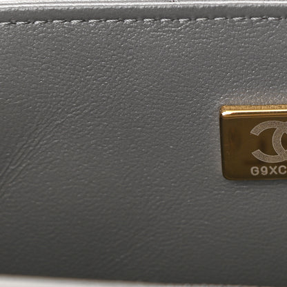 Chanel Lambskin Quilted Mini Rectangular Flap Dark Grey 7 of 10