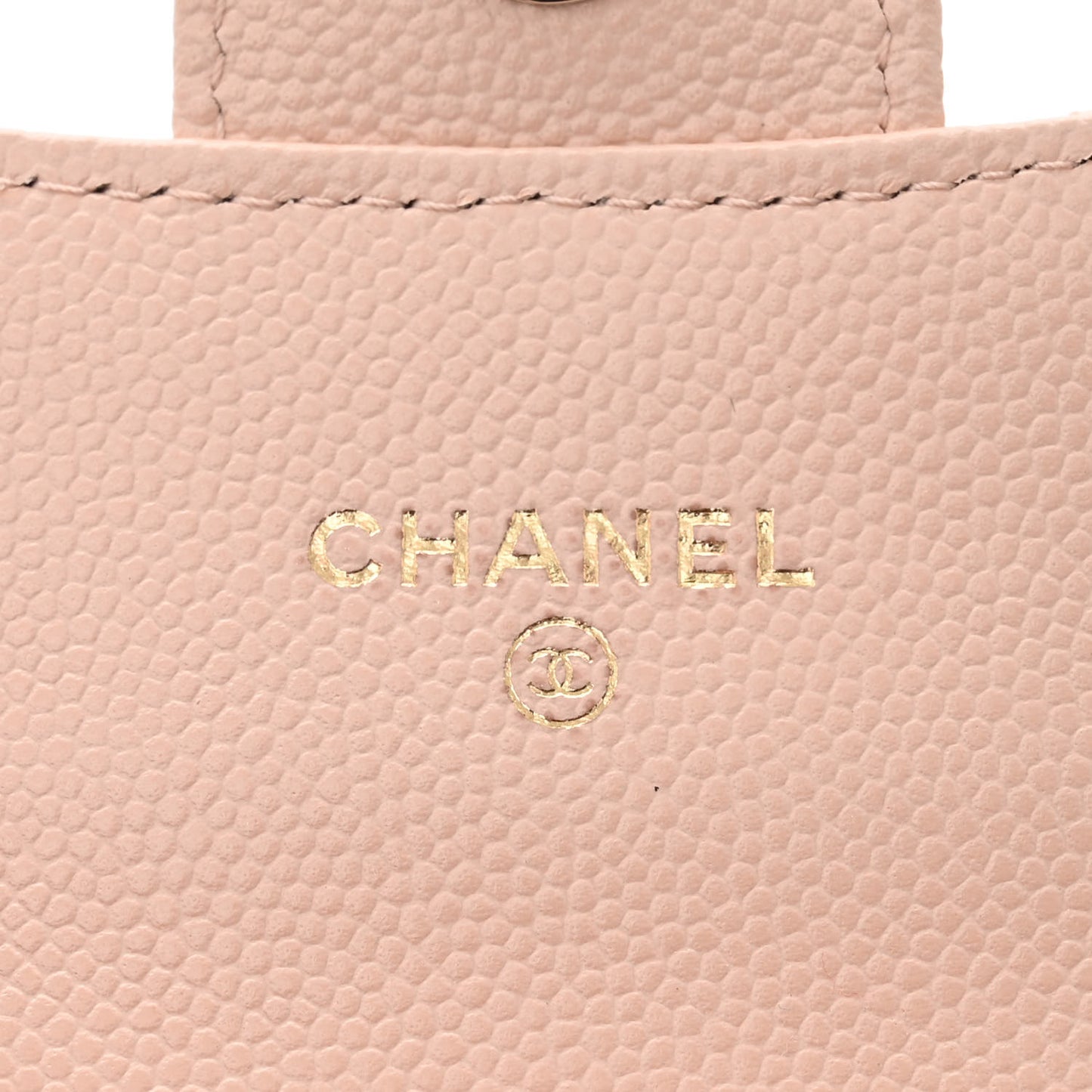 Caviar Quilted Mini Clutch With Chain Light Beige