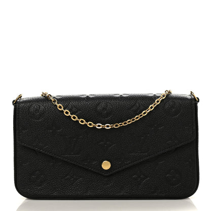 Louis Vuitton Empreinte Pochette Felicie Chain Wallet Black 3 of 7