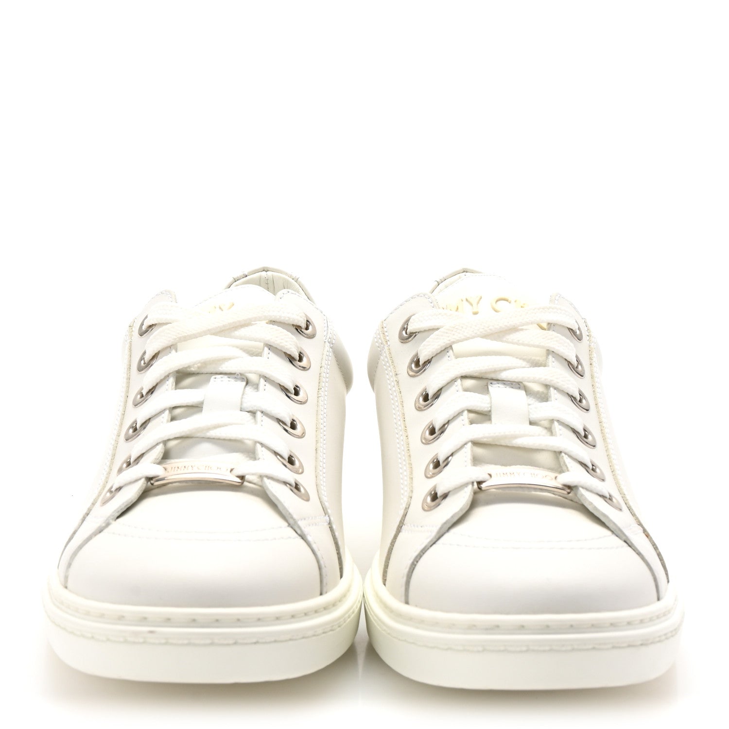 Jimmy Choo Smooth Calfskin Star Studded Cash Sneakers 40 Ultra White 3 of 10