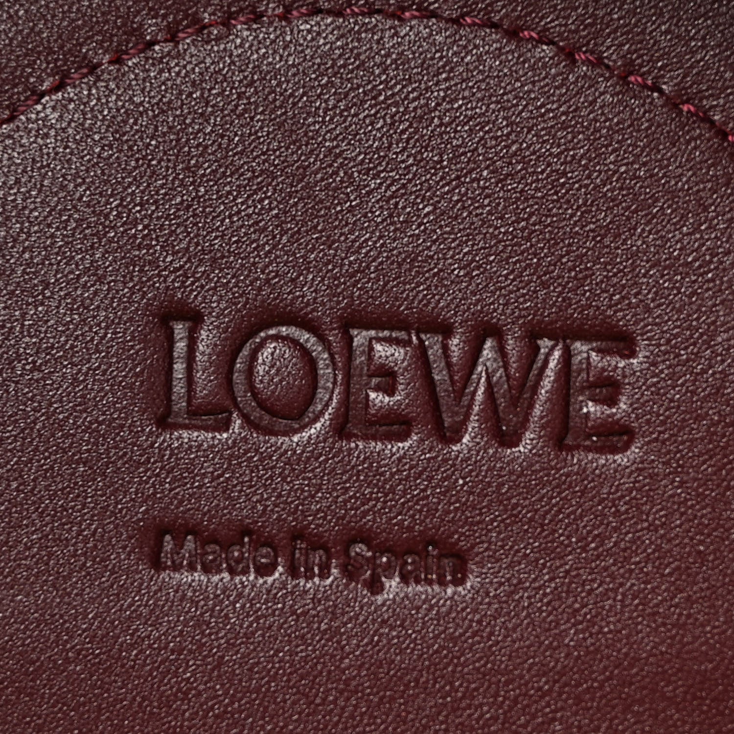 Loewe Shiny Nappa Calfskin Small Paseo Bag Burgundy 6 of 11