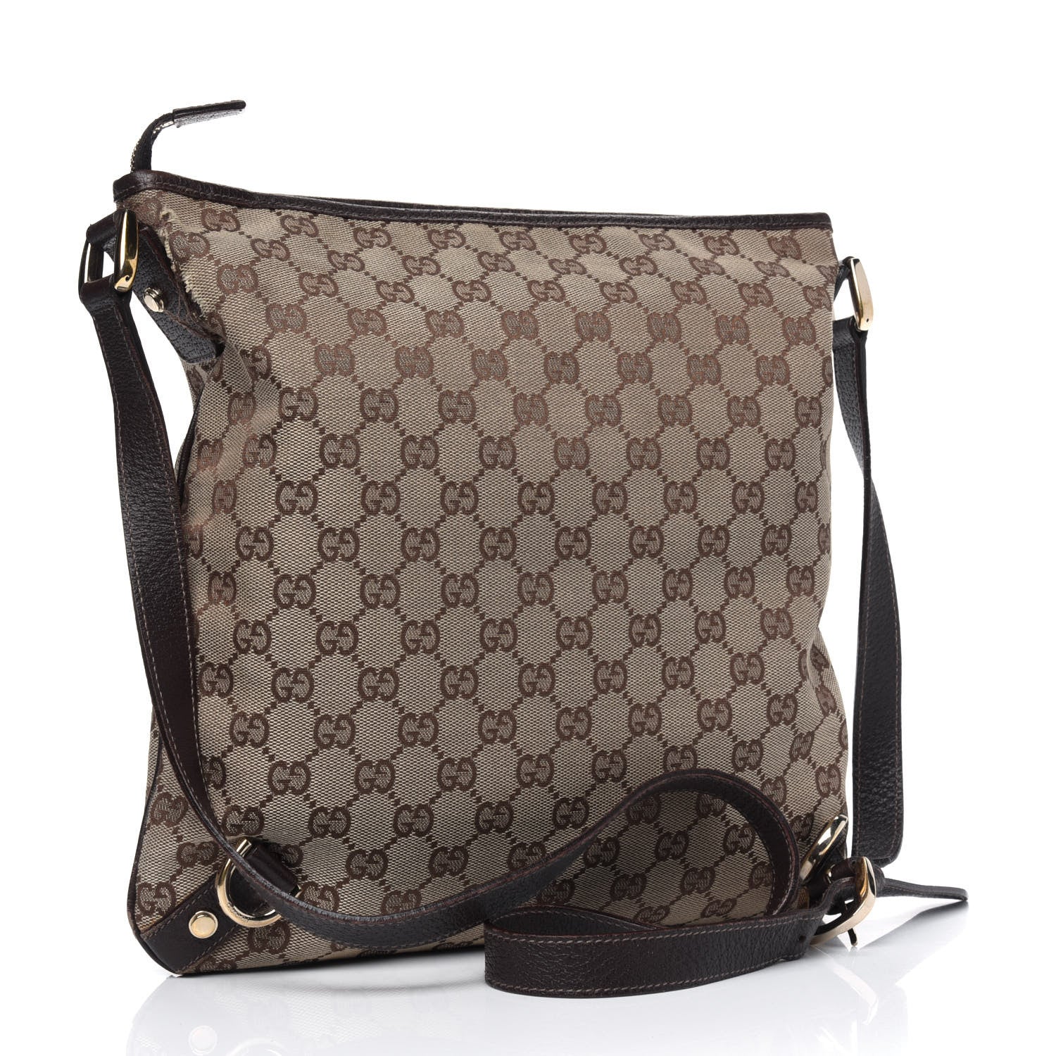 Gucci Monogram Abbey Messenger Bag Dark Brown 2 of 10