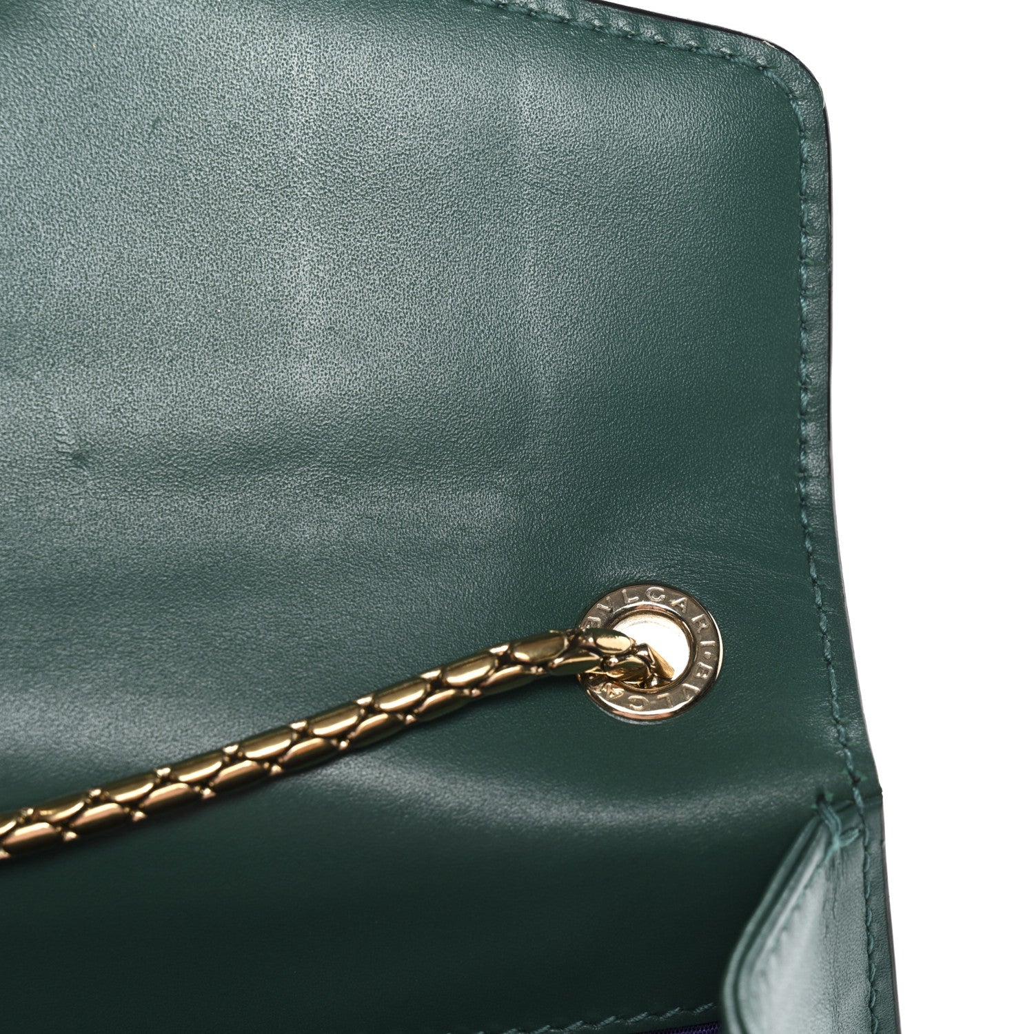 Bulgari Calfskin Small Serpenti Forever Snake Strap Crossbody Bag Emerald Green 11 of 11