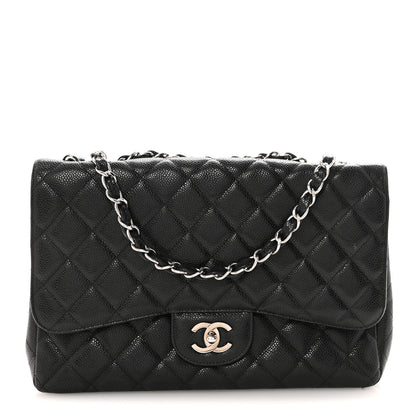 Chanel Caviar Quilted Jumbo Single Flap Black 1 of 9
