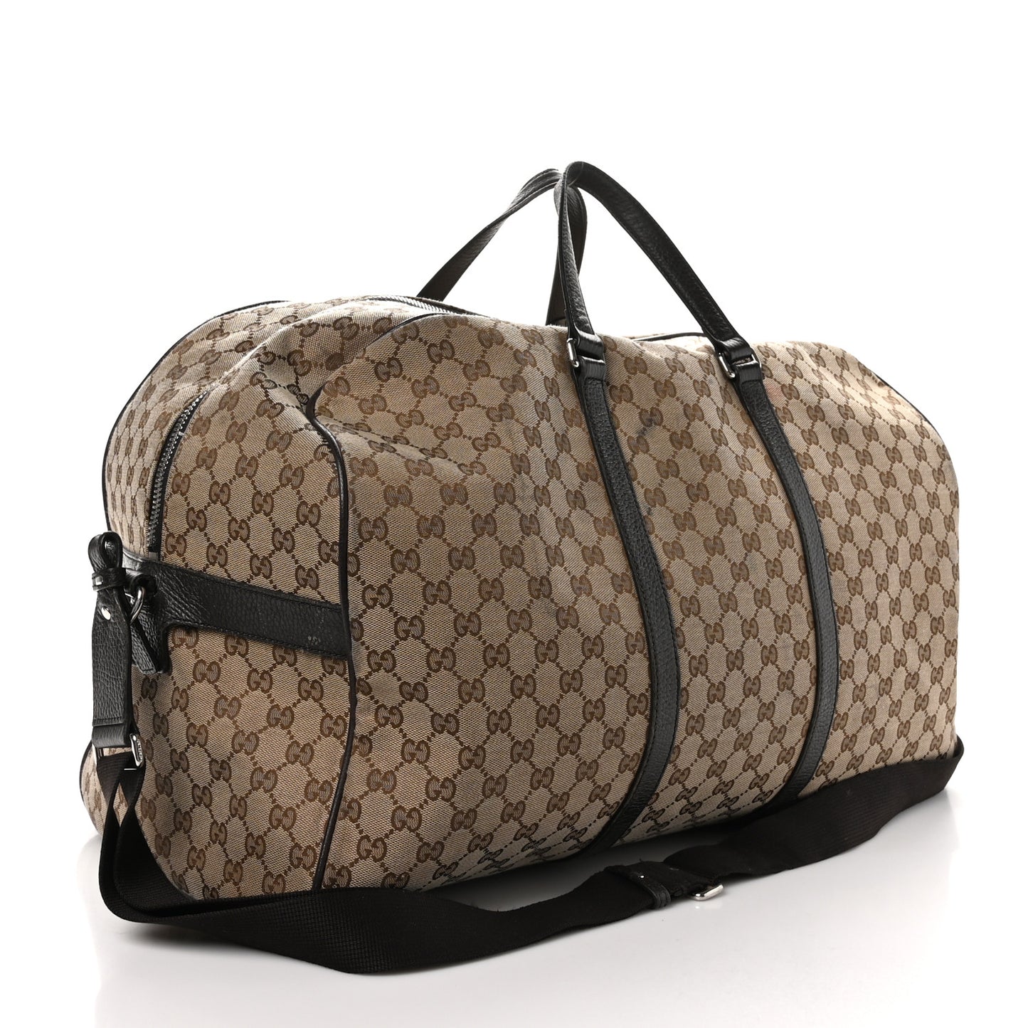 Monogram Dollar Calfskin Large Boston Duffle Bag Beige Ebony Testa di Moro Marrone Scuro