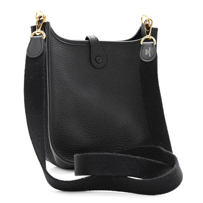 Hermes Taurillon Clemence Evelyne TPM Black 3 of 10