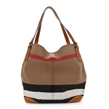 Burberry Canvas Mega Check Medium Maidstone Saddle Brown 1 of 12