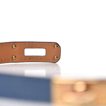 Hermes Swift Kelly Double Tour Bracelet M Bleu Agate 6 of 7