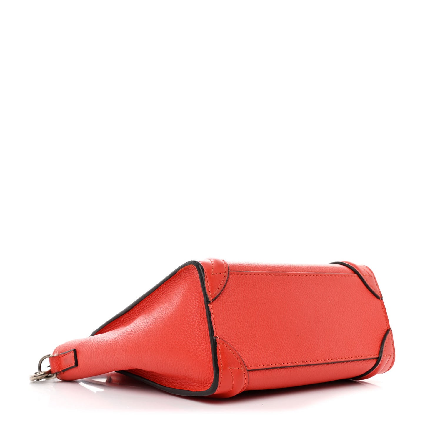 Drummed Calfskin Nano Luggage Vermillion