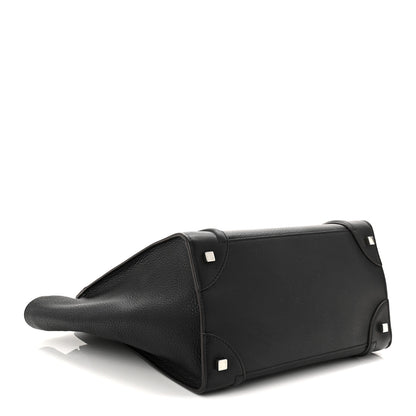 Celine Drummed Calfskin Mini Luggage Black 4 of 10