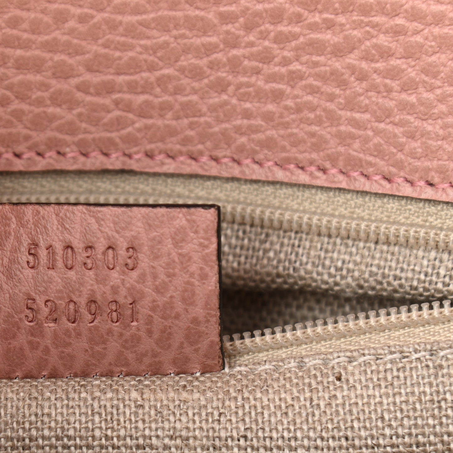 Dollar Calfskin Interlocking G Shoulder Bag Soft Pink