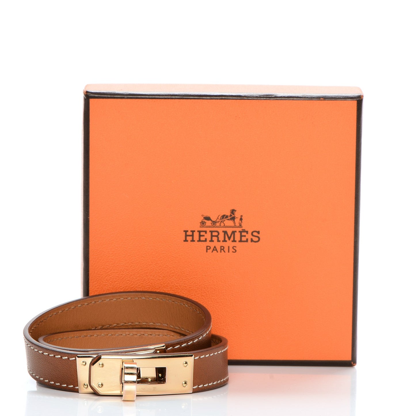Barenia Kelly Double Tour Bracelet S Fauve