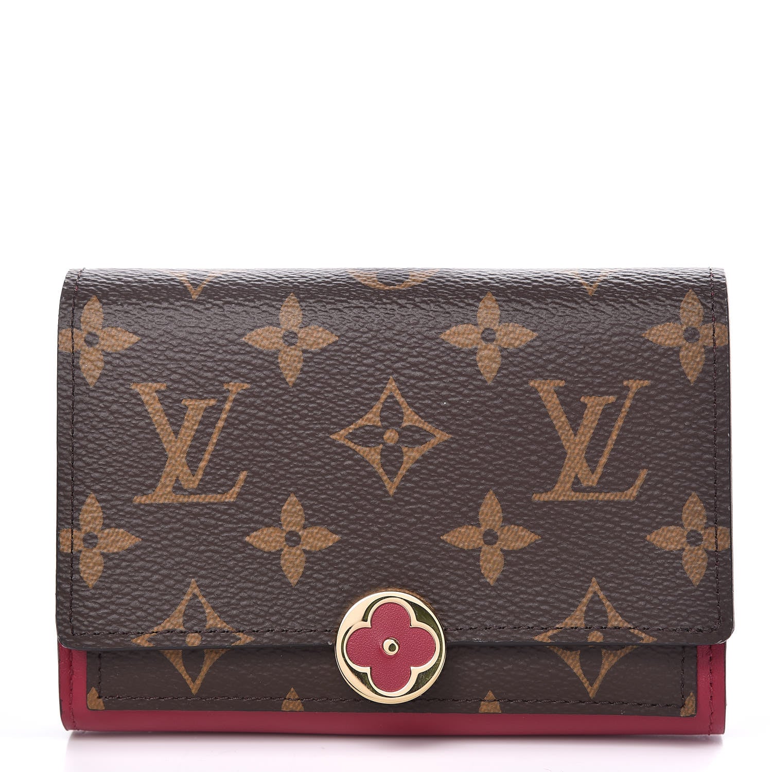 Louis Vuitton Monogram Flore Compact Wallet Fuchsia 1 of 8
