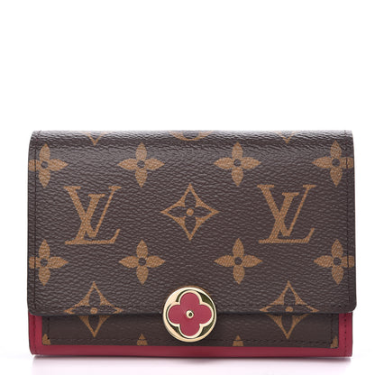 Louis Vuitton Monogram Flore Compact Wallet Fuchsia 1 of 8
